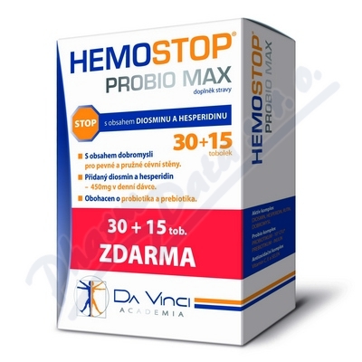 Hemostop Probio MAX Da Vinci Academia tob. 30+15