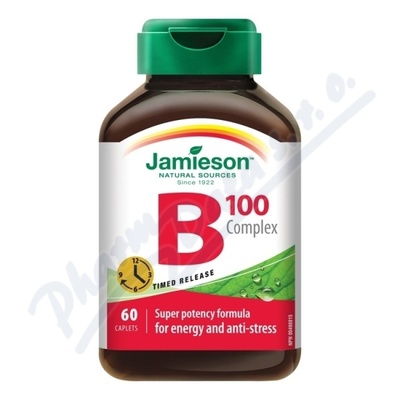 JAMIESON B-komplex 100mg s postupným uvolň.tbl.60