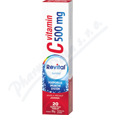 Revital C vitamin 500mg jahoda tbl.eff.20