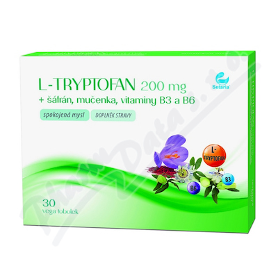 L-TRYPTOFAN 200mg+šafrán+mučenka SETARIA 30tobolek