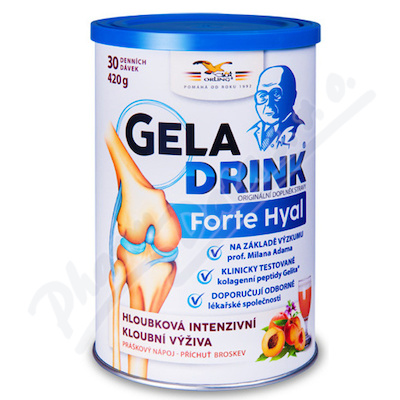 Geladrink FORTE HYAL práškový nápoj broskev 420g