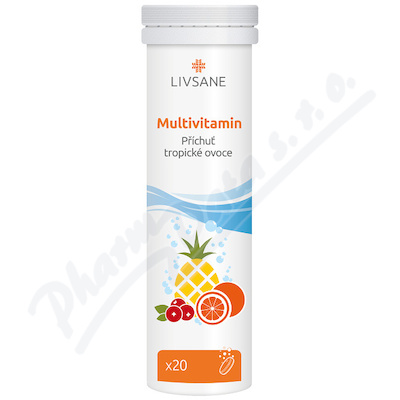 LIVSANE Šumivé tablety CZ Multivitamin tropic 20ks