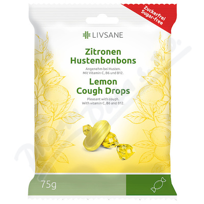 LIVSANE Bonbony s chutí citronu 75g