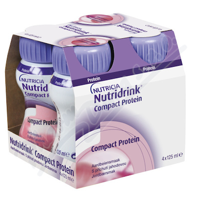 Nutridrink Compact Protein s př.jahoda 4x125ml