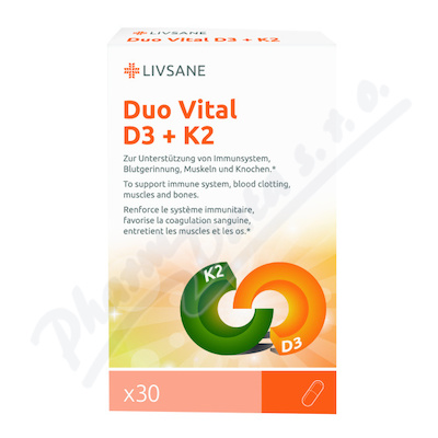 LIVSANE Duo Vital D3 + K2 tob.30