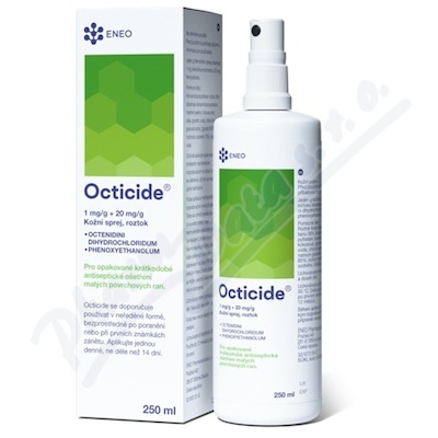 Octicide 1mg/g+20mg/g drm.spr.sol.1x250ml