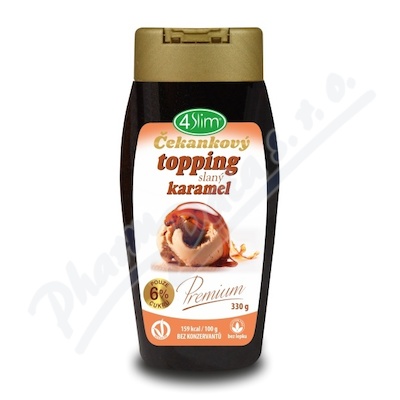 4Slim Čekankový topping slaný karamel Premium 330g