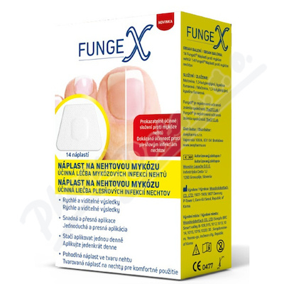 FungeX náplast na nehtovou mykózu 14ks