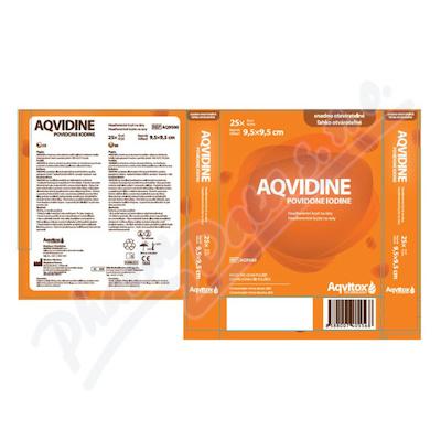 Aqvidine Povidone Iodine 9.5x9.5cm 25ks