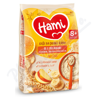Hami Ml.kaše na dobr.ráno 7obil.ban.pom.210g 8m+