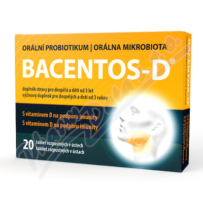 BACENTOS-D orální probiotikum tbl.20