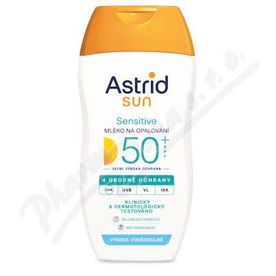 Astrid SUN Sensitive opalovací mléko SPF50+ 150ml