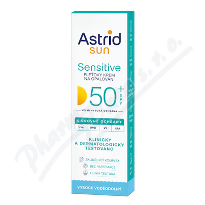 Astrid SUN Sensitive opalovací krém SPF50+ 50ml