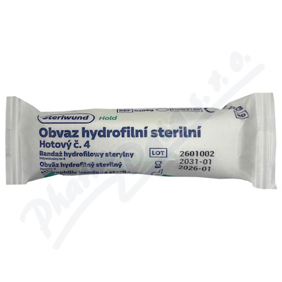 Obvaz hydrofilní sterilní hotový č.4 Steriwund
