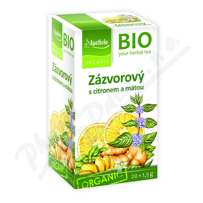 Apotheke BIO Zázvor.s citronem a mátou čaj 20x1.5g