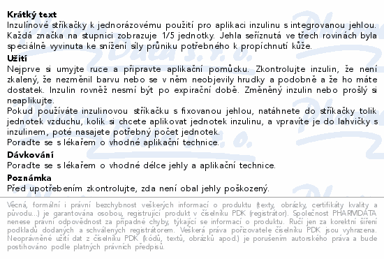 Inzulin.stříkačky BD 0.3mlx8mm DEMI U-100 100ks