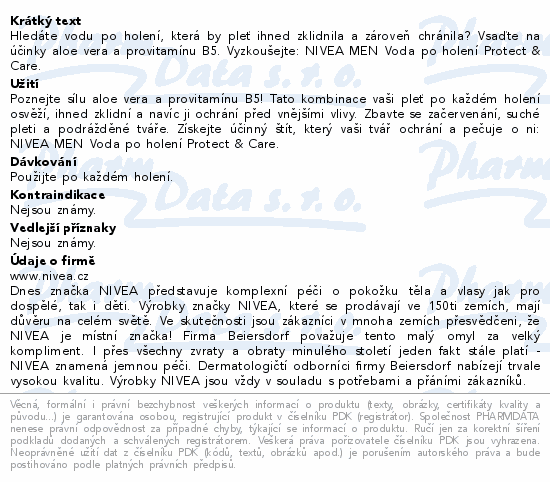 NIVEA MEN voda po hol.Protect 100ml 81362