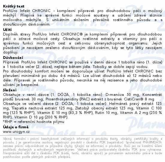 ProfiUro original Infekt CHRONIC tob.120