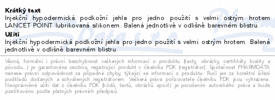 Inj.jehla TERUMO 18Gx1 1/2 1.2x38mm růžová 100ks