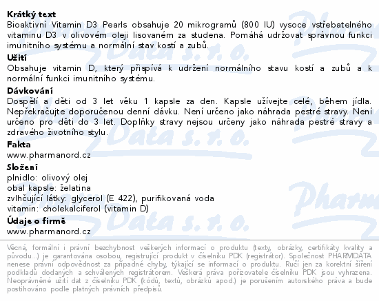 Pharma Nord Bioaktivní Vitamin D3 D-Pearls cps.80