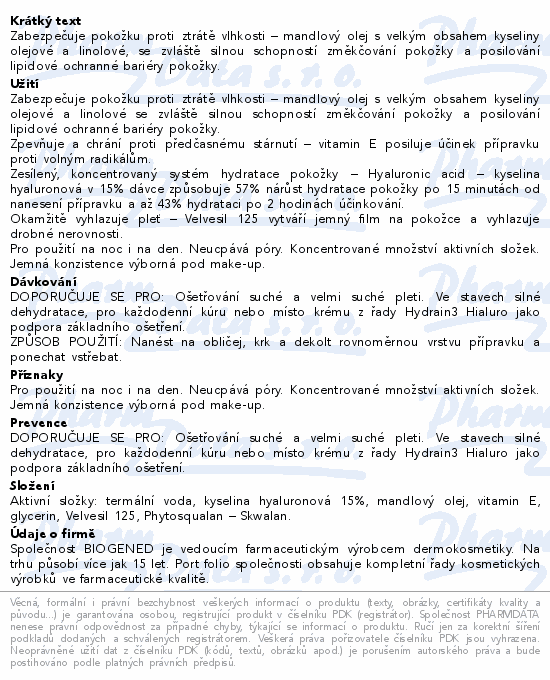 DERMEDIC H3 Hydr.sérum oblič.-krk-dekolt 30ml