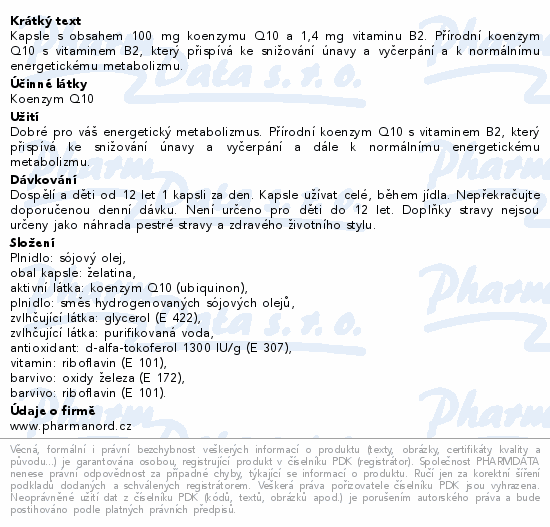 Pharma Nord Bioaktivní Q10 Gold 100mg cps.30