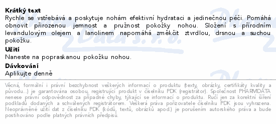 PEO hydratační krém na nohy 100ml