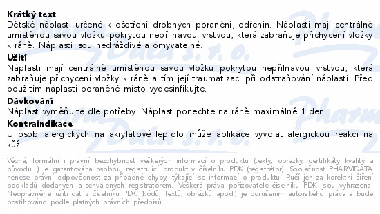 Viacell D122F dětské obrázko.náplasti 20x60mm 20ks