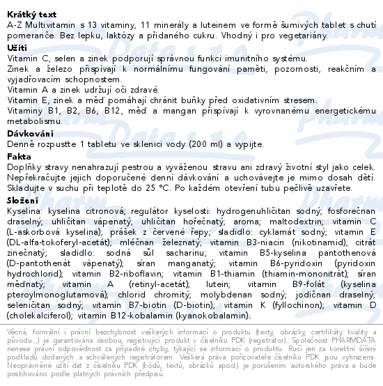 LIVSANE A-Z Multivitamin šumivé tablety 15ks