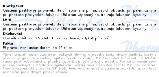 Rosen Gasterin 30 pastilek