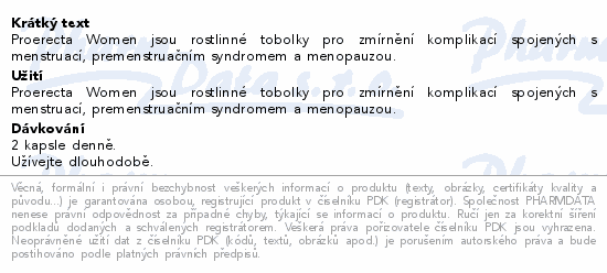 Proerecta Woman cps.60
