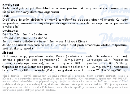 MycoMedica MycoBaby Dračí sirup 200ml