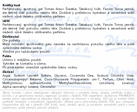 Tomas Arsov Plum Tob.Blossom Tonca sprch.gel 200ml