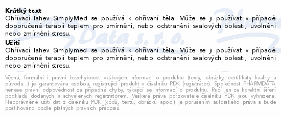 SimplyMed Termofor s pleteným obalem 2l sob