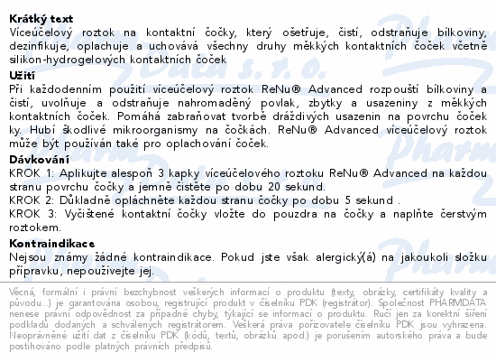 ReNu ADVANCED 360ml Bausch+Lomb