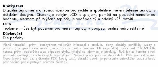 Cemio Metric 304 Rapid Flex Teploměr digit.dětský