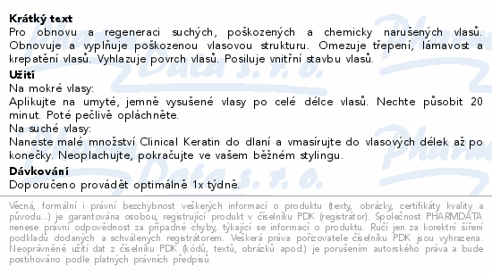 Clinical Keratin kúra 100ml+kofeinový šampon 250ml