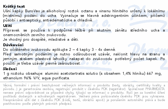 BuroVax ušní kapky 20g