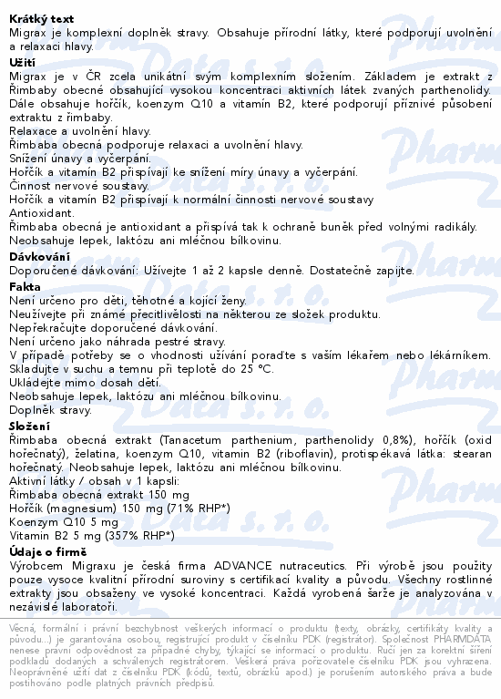 ADVANCE Migrax hlava cps.60