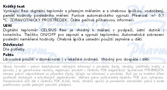 CELSIUS flexi teploměr digitální NEW