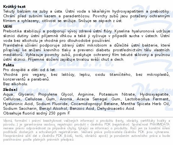 ApaCare OraLactin ústní voda s probiotiky 200ml