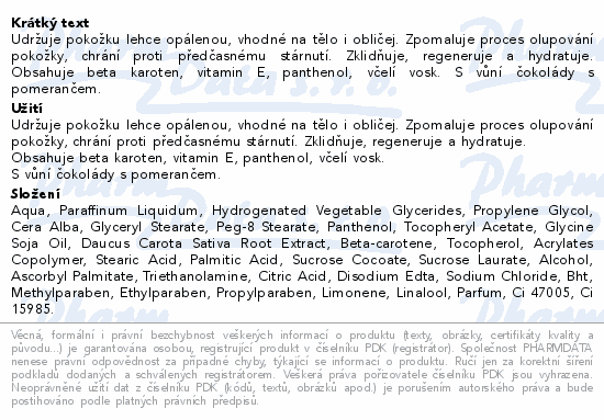 Dermacol Tělové mléko s beta-karotenem 200ml