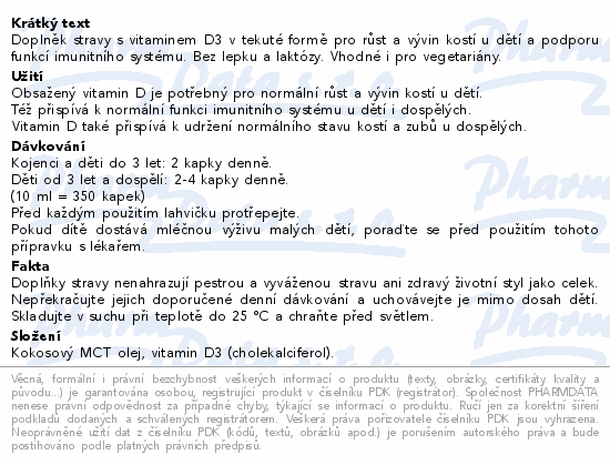 LIVSANE Vitamin D3 Baby kapky 10ml