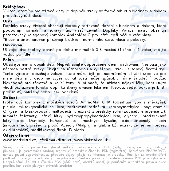 Viviscal vitamíny pro zdravé vlasy tbl.30