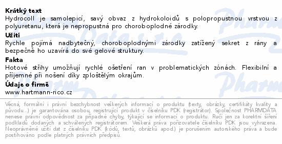 Hartmann Hydrocoll Clas.krytí hydrokol.5x5cm 10ks