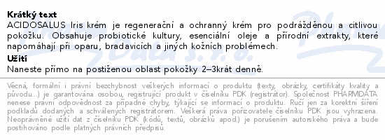 Acidosalus Iris krém 15ml