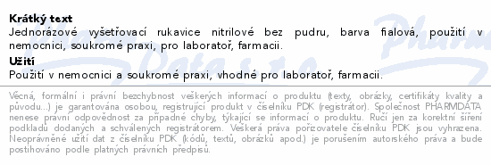 Rukavice vyš.Sempermed velvet XP nitril S/200ks