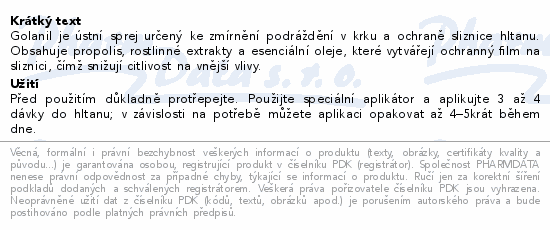 Golanil junior ústní sprej 30ml Pharmalife