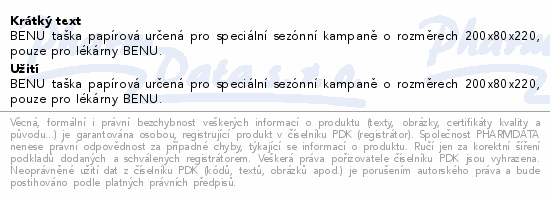 BENU Dárková taška Vánoce