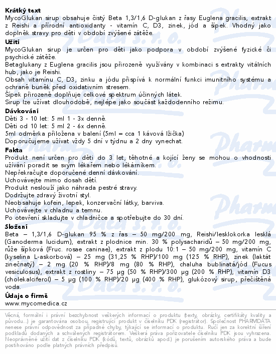MycoMedica MycoGlukan sirup 200ml